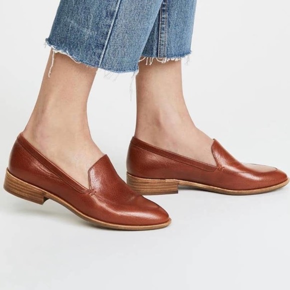 Madewell Shoes - Madewell The Frances Loafer Brown Leather Flats Low Heel Office Shoes size 7.5